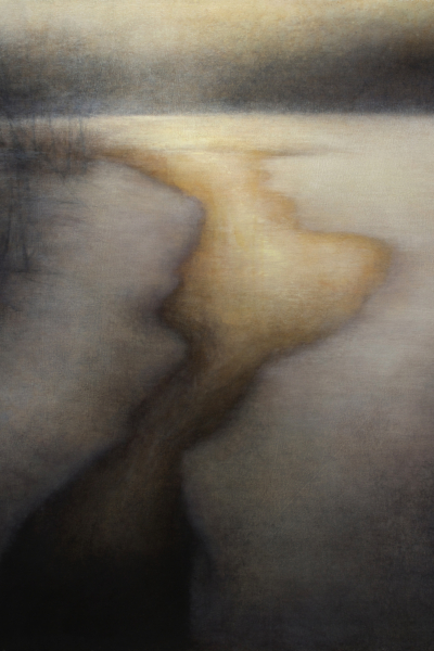Maya Kulenovic: ANEMIA 2015, oil on canvas, 41" x 31" (104cm x 31cm). 'Land' Series.