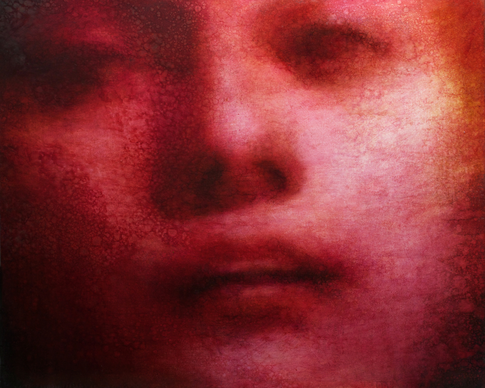 Maya Kulenovic: DELIRIUM, 2016, oil on canvas, 41" x 49" (104cm x 124.5cm). 'Faces' Series.