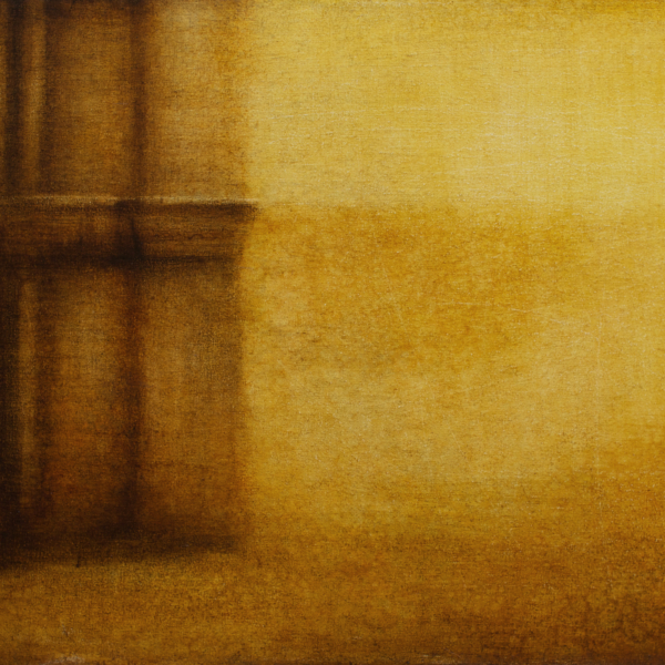 Maya Kulenovic: DESERT / EDGE 2015, oil on canvas, 23" x 37" (58.5cm x 94cm). 'Build' Series.