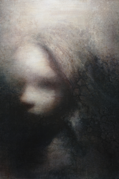 Maya Kulenovic: EVE, 2012, oil on canvas, 26" x 23" (66cm x 58.5cm). 'Faces' Series.