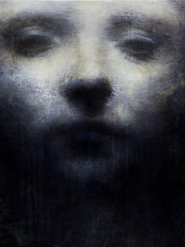Maya Kulenovic: NEBULA, 2011 - 2012, oil on canvas, 27" x 23" (69cm x 58.5cm). 'Faces' Series.
