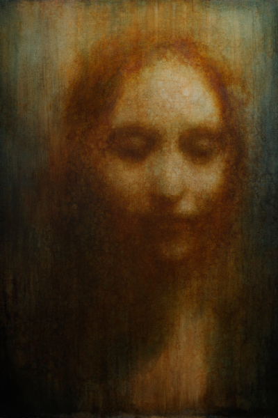 Maya Kulenovic: RESTORATION, 2015 - 16, oil on canvas, 41" x 31" (104cm x 79cm). 'Faces' Series.