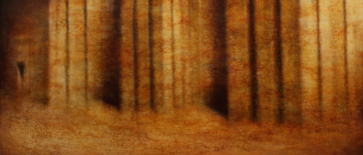 Maya Kulenovic: FORTRESS 2015, oil on canvas, 31" x 61" (79cm x 155cm). 'Build' Series.